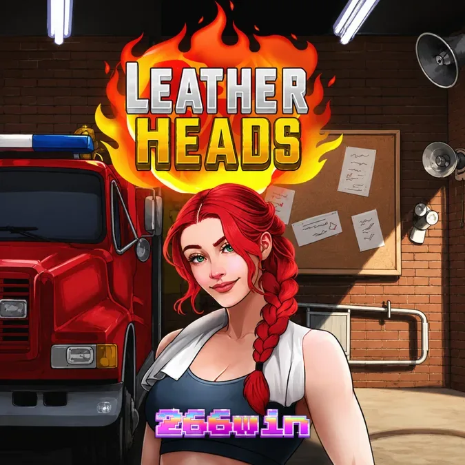 Interface do jogo de slot Leatherheads mostrando o bombeiro e o grid de 6x5
